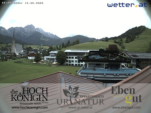 Archiv Foto Webcam Maria Alm: Ausblick Hotel Hochkönigin