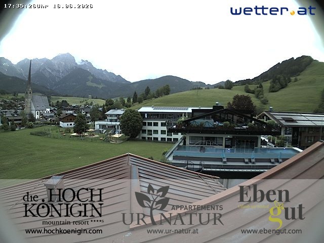 Archiv Foto Webcam Maria Alm: Ausblick Hotel Hochkönigin