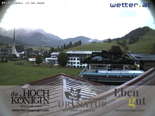 Archiv Foto Webcam Maria Alm: Ausblick Hotel Hochkönigin