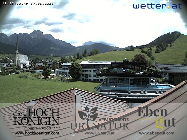 Archiv Foto Webcam Maria Alm: Ausblick Hotel Hochkönigin