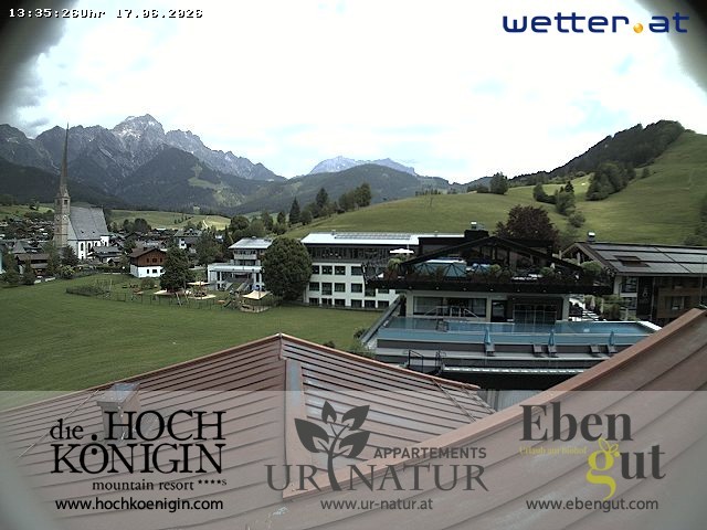 Archiv Foto Webcam Maria Alm: Ausblick Hotel Hochkönigin