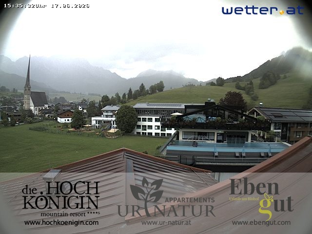 Archiv Foto Webcam Maria Alm: Ausblick Hotel Hochkönigin