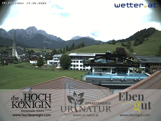 Archiv Foto Webcam Maria Alm: Ausblick Hotel Hochkönigin