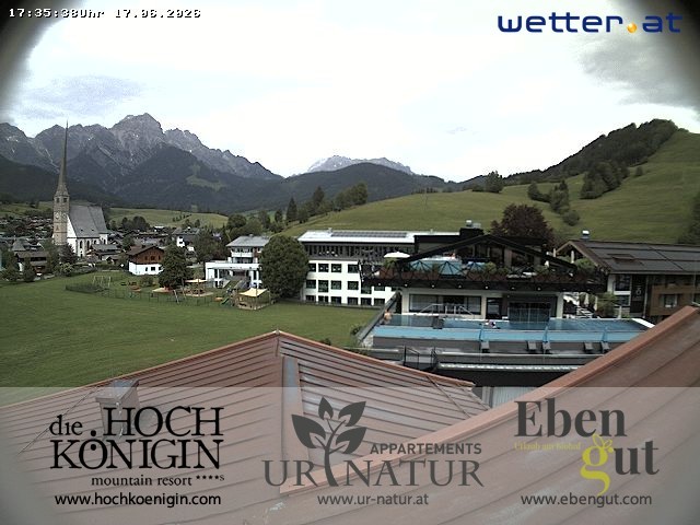 Archiv Foto Webcam Maria Alm: Ausblick Hotel Hochkönigin