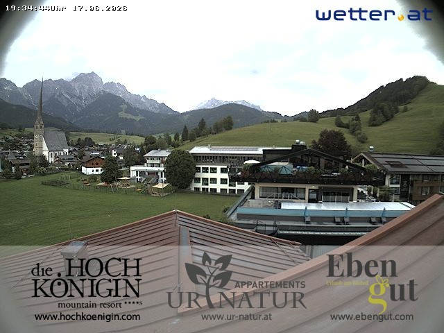 Archiv Foto Webcam Maria Alm: Ausblick Hotel Hochkönigin