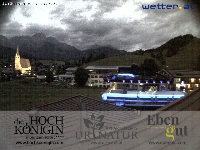 Archiv Foto Webcam Maria Alm: Ausblick Hotel Hochkönigin
