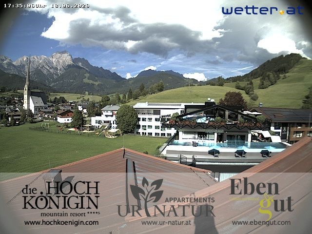 Archiv Foto Webcam Maria Alm: Ausblick Hotel Hochkönigin