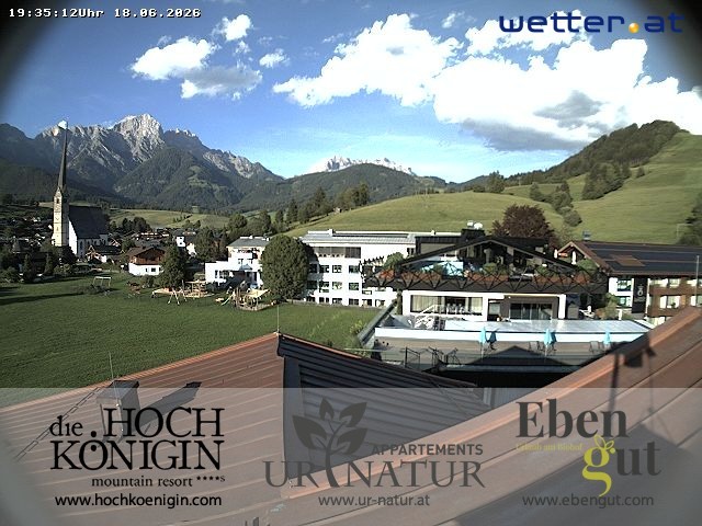 Archiv Foto Webcam Maria Alm: Ausblick Hotel Hochkönigin
