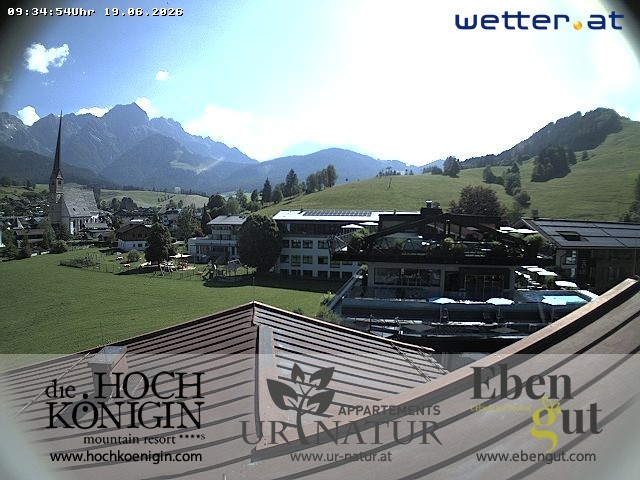 Archiv Foto Webcam Maria Alm: Ausblick Hotel Hochkönigin