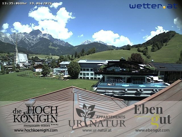 Archiv Foto Webcam Maria Alm: Ausblick Hotel Hochkönigin