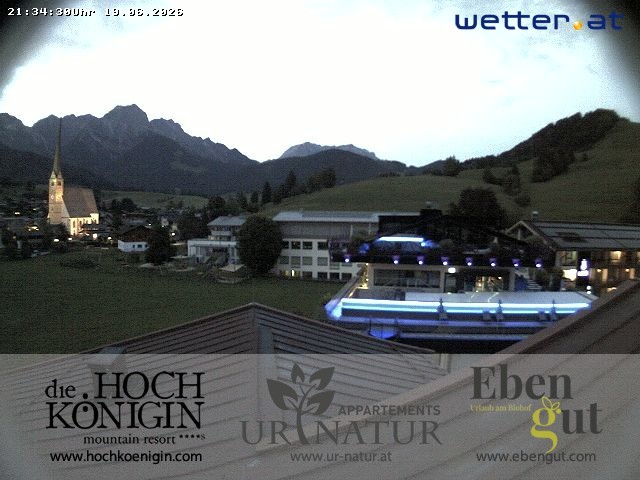 Archiv Foto Webcam Maria Alm: Ausblick Hotel Hochkönigin