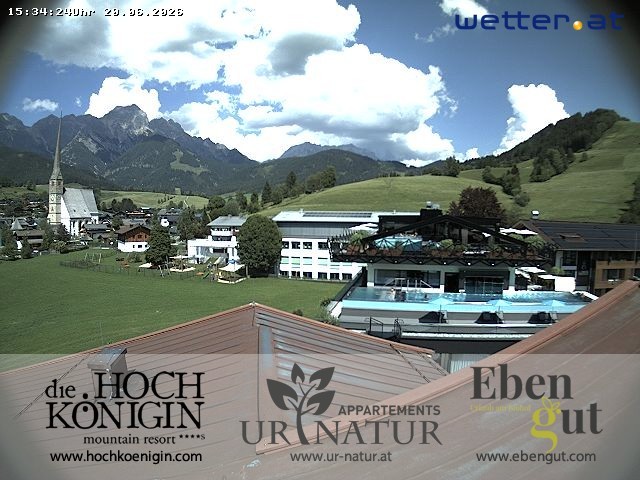 Archiv Foto Webcam Maria Alm: Ausblick Hotel Hochkönigin