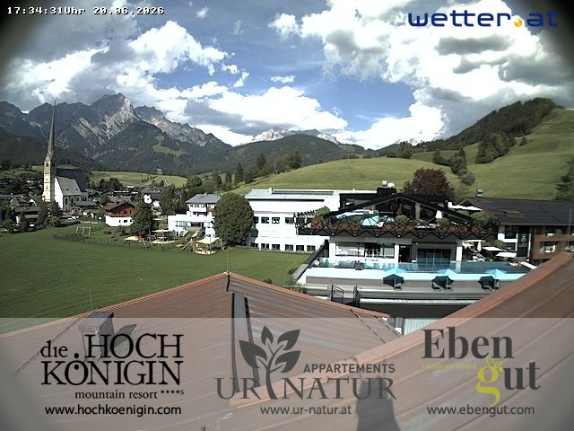 Archiv Foto Webcam Maria Alm: Ausblick Hotel Hochkönigin