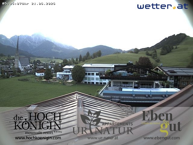 Archiv Foto Webcam Maria Alm: Ausblick Hotel Hochkönigin