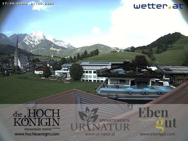 Archived image Webcam Maria Alm - View Hotel Hochkönigin