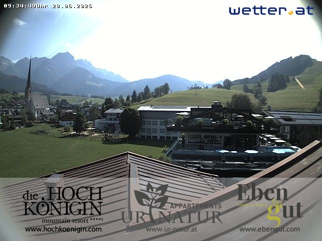 Archiv Foto Webcam Maria Alm: Ausblick Hotel Hochkönigin