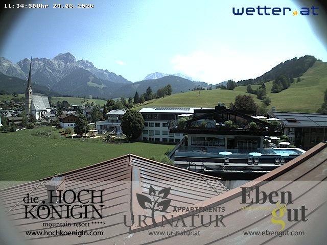 Archiv Foto Webcam Maria Alm: Ausblick Hotel Hochkönigin