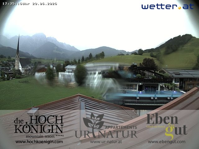 Archiv Foto Webcam Maria Alm: Ausblick Hotel Hochkönigin