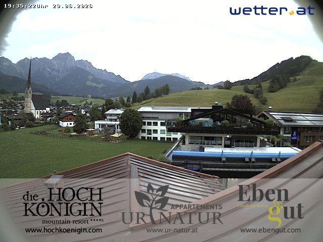Archiv Foto Webcam Maria Alm: Ausblick Hotel Hochkönigin