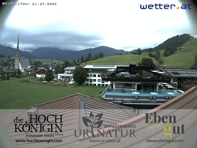 Archiv Foto Webcam Maria Alm: Ausblick Hotel Hochkönigin