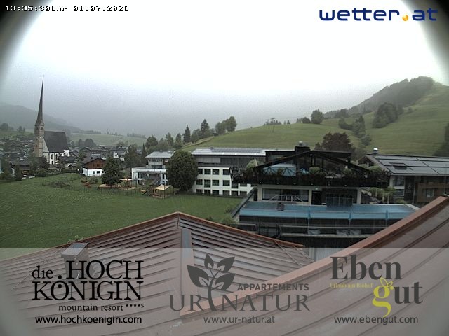 Archiv Foto Webcam Maria Alm: Ausblick Hotel Hochkönigin