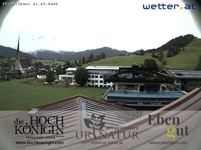 Archiv Foto Webcam Maria Alm: Ausblick Hotel Hochkönigin
