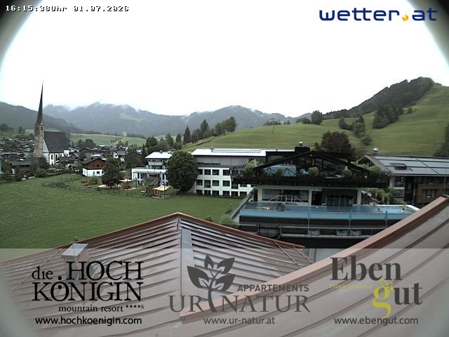 Archiv Foto Webcam Maria Alm: Ausblick Hotel Hochkönigin