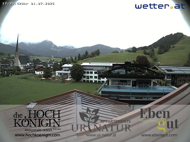 Archiv Foto Webcam Maria Alm: Ausblick Hotel Hochkönigin