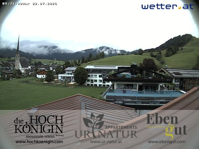 Archiv Foto Webcam Maria Alm: Ausblick Hotel Hochkönigin