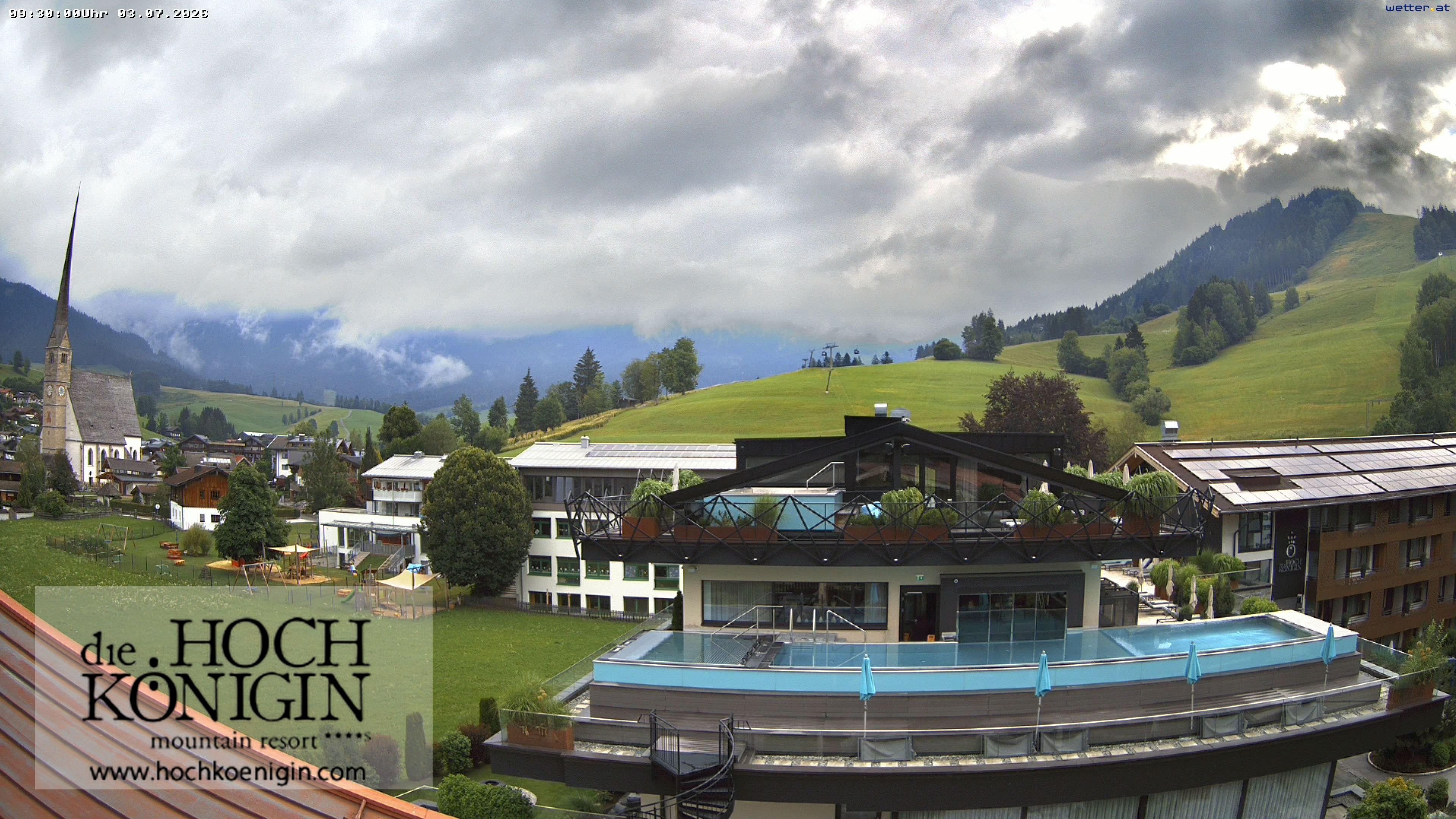 Archiv Foto Webcam Maria Alm: Ausblick Hotel Hochkönigin