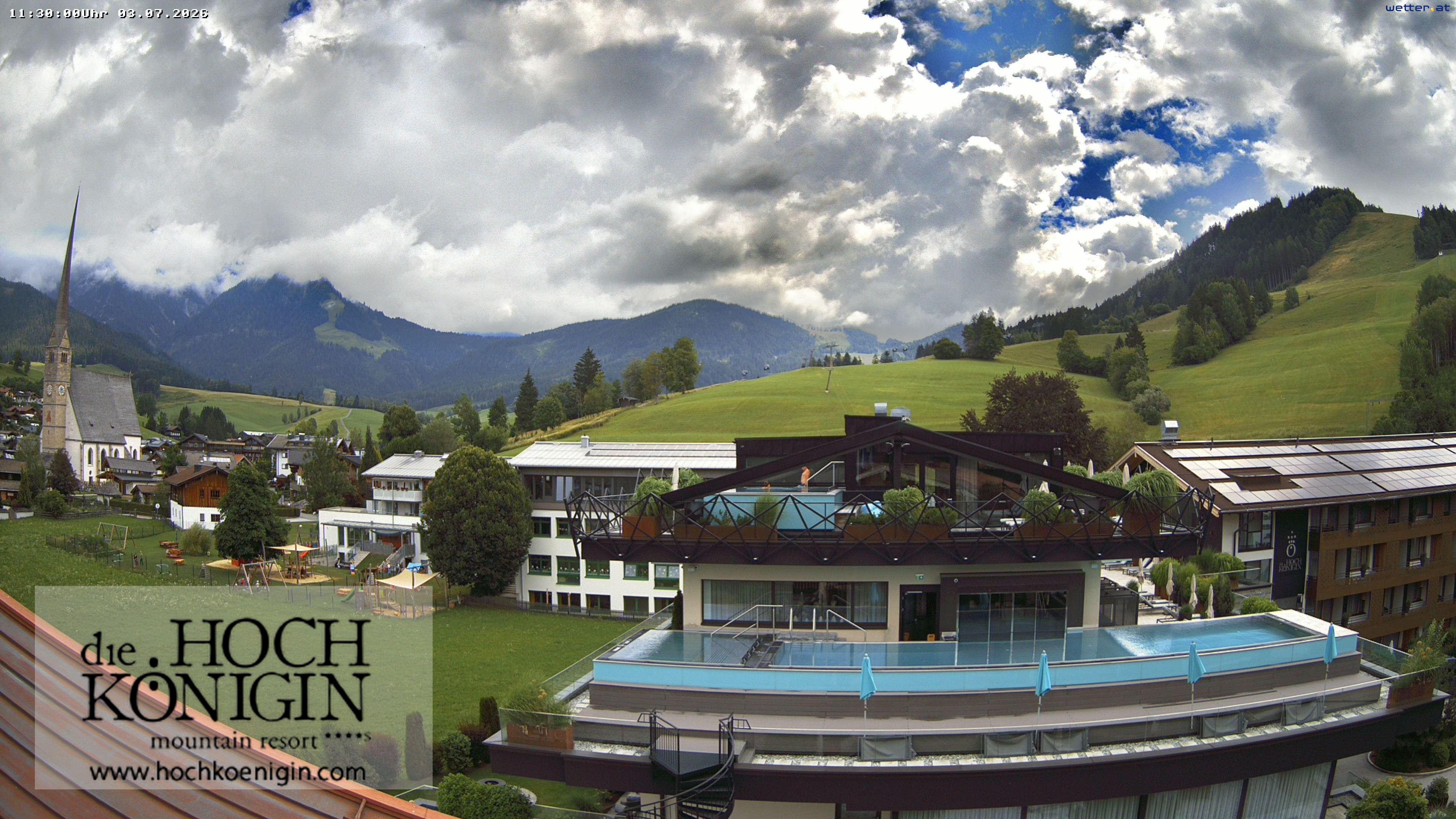Archiv Foto Webcam Maria Alm: Ausblick Hotel Hochkönigin