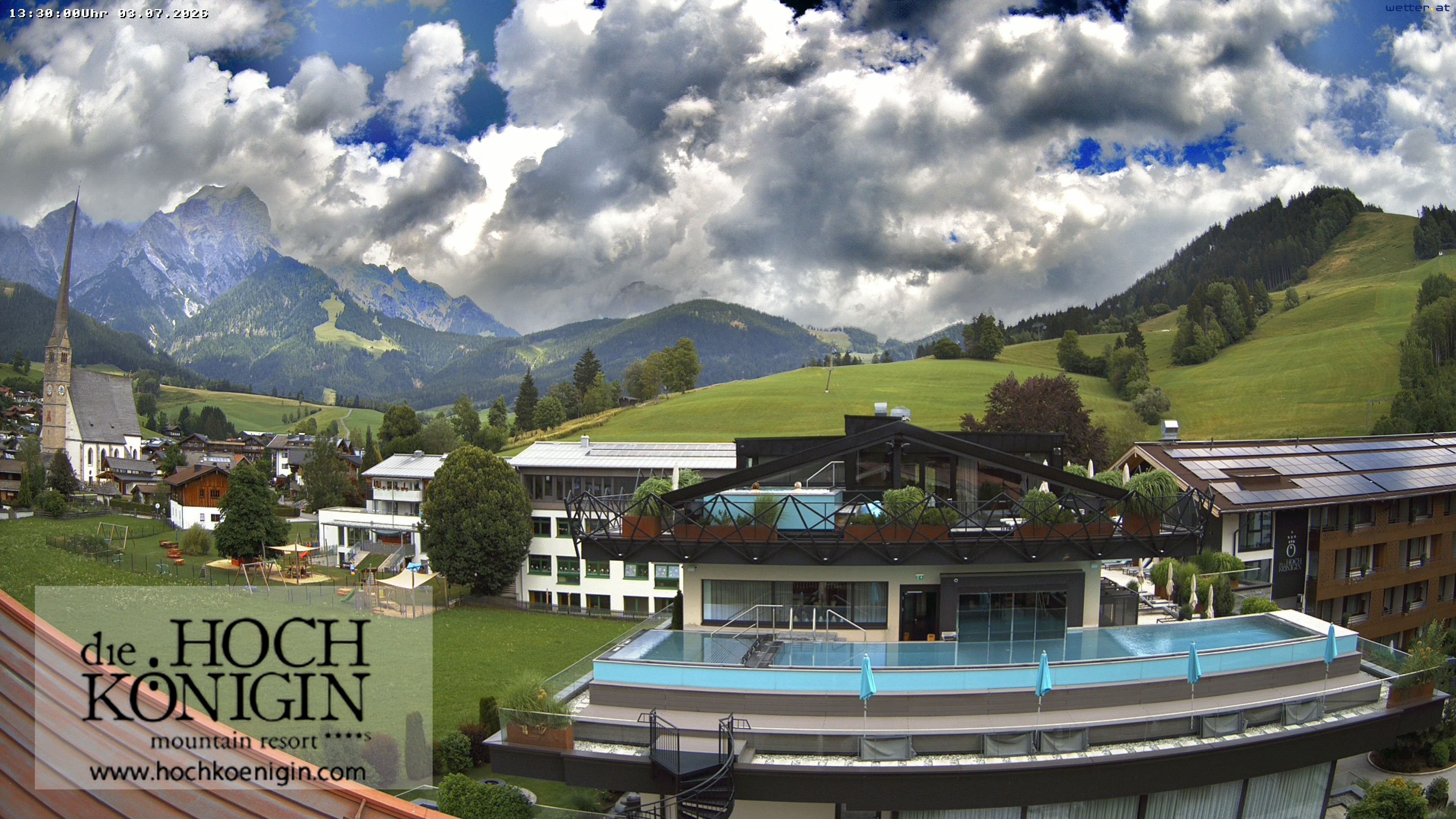 Archived image Webcam Maria Alm - View Hotel Hochkönigin