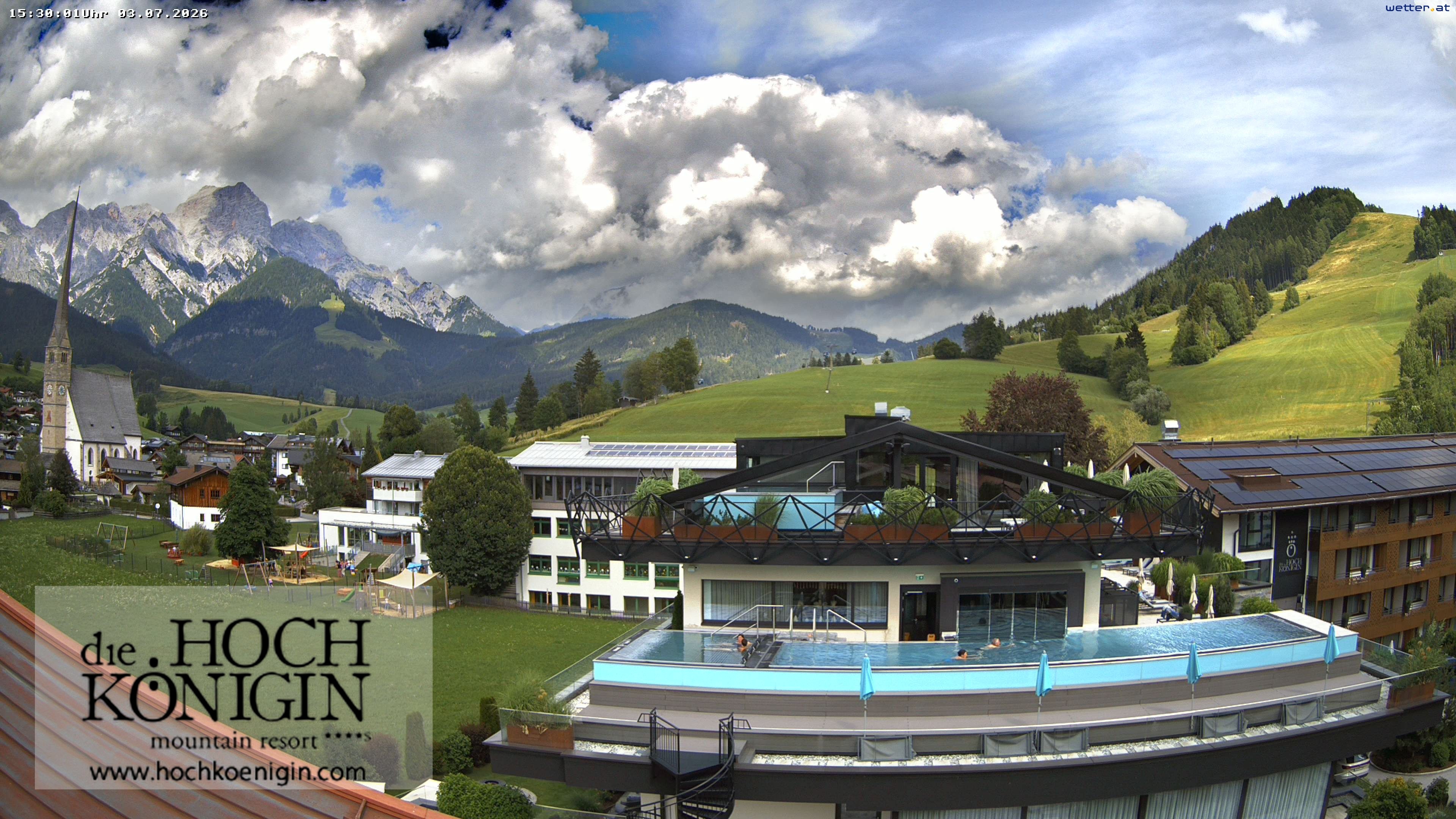 Archived image Webcam Maria Alm - View Hotel Hochkönigin