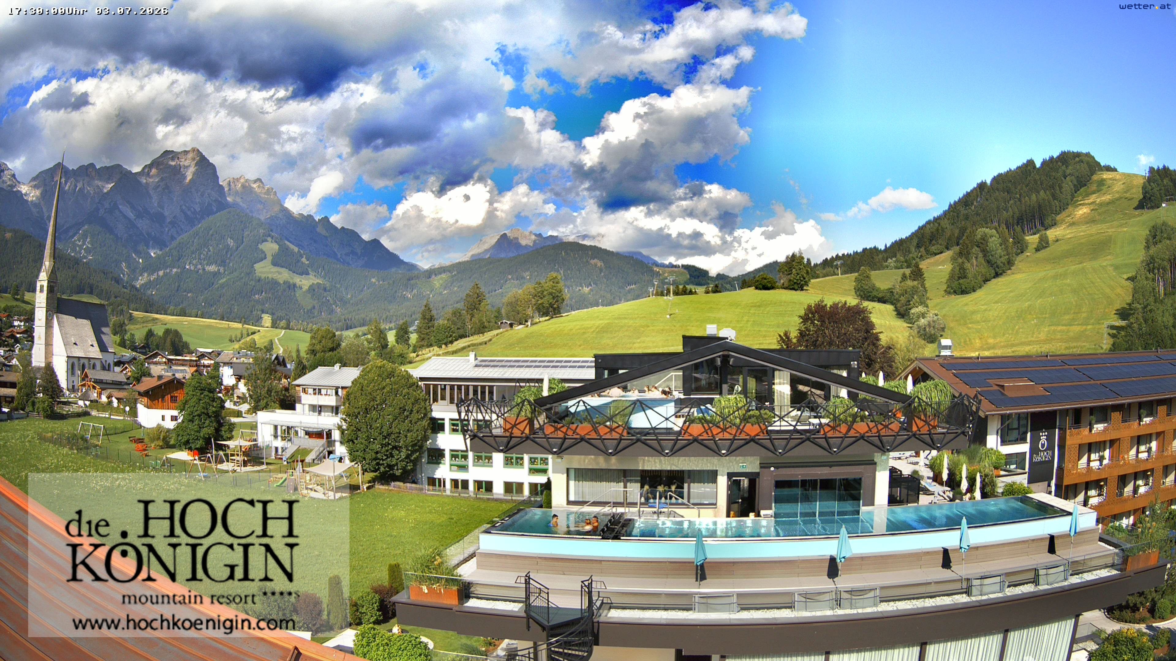 Archived image Webcam Maria Alm - View Hotel Hochkönigin