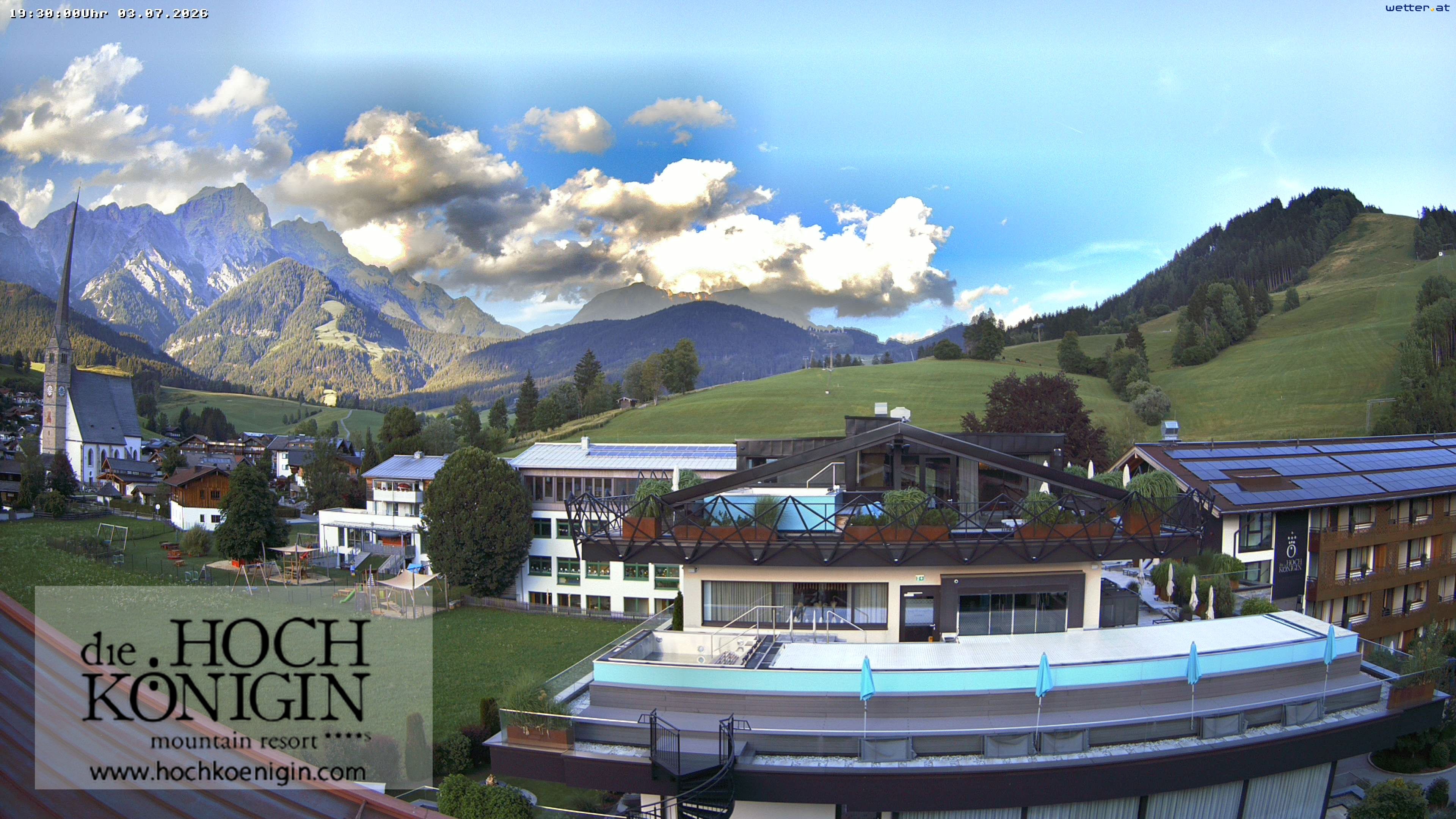 Archived image Webcam Maria Alm - View Hotel Hochkönigin