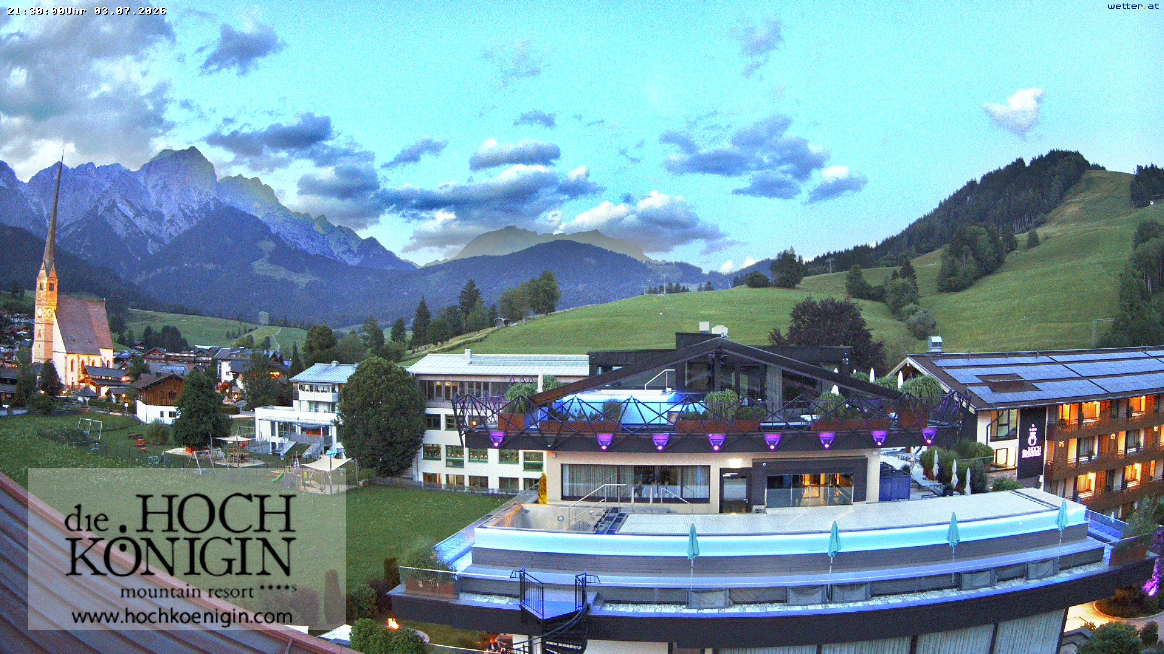 Archived image Webcam Maria Alm - View Hotel Hochkönigin