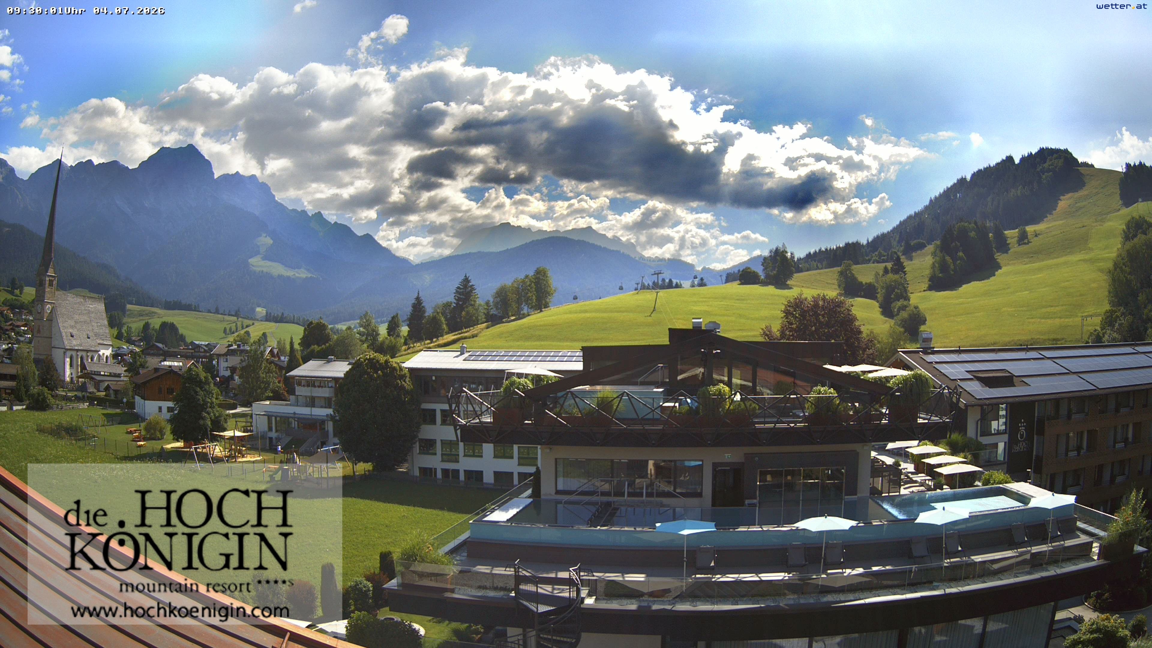 Archiv Foto Webcam Maria Alm: Ausblick Hotel Hochkönigin