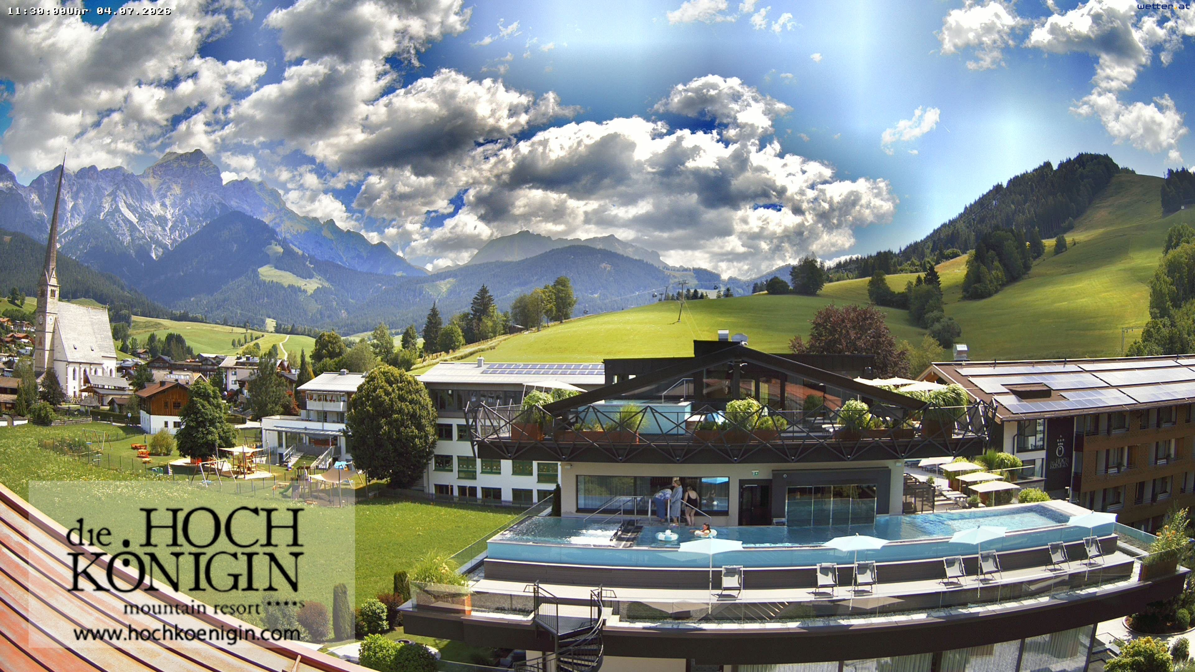Archiv Foto Webcam Maria Alm: Ausblick Hotel Hochkönigin