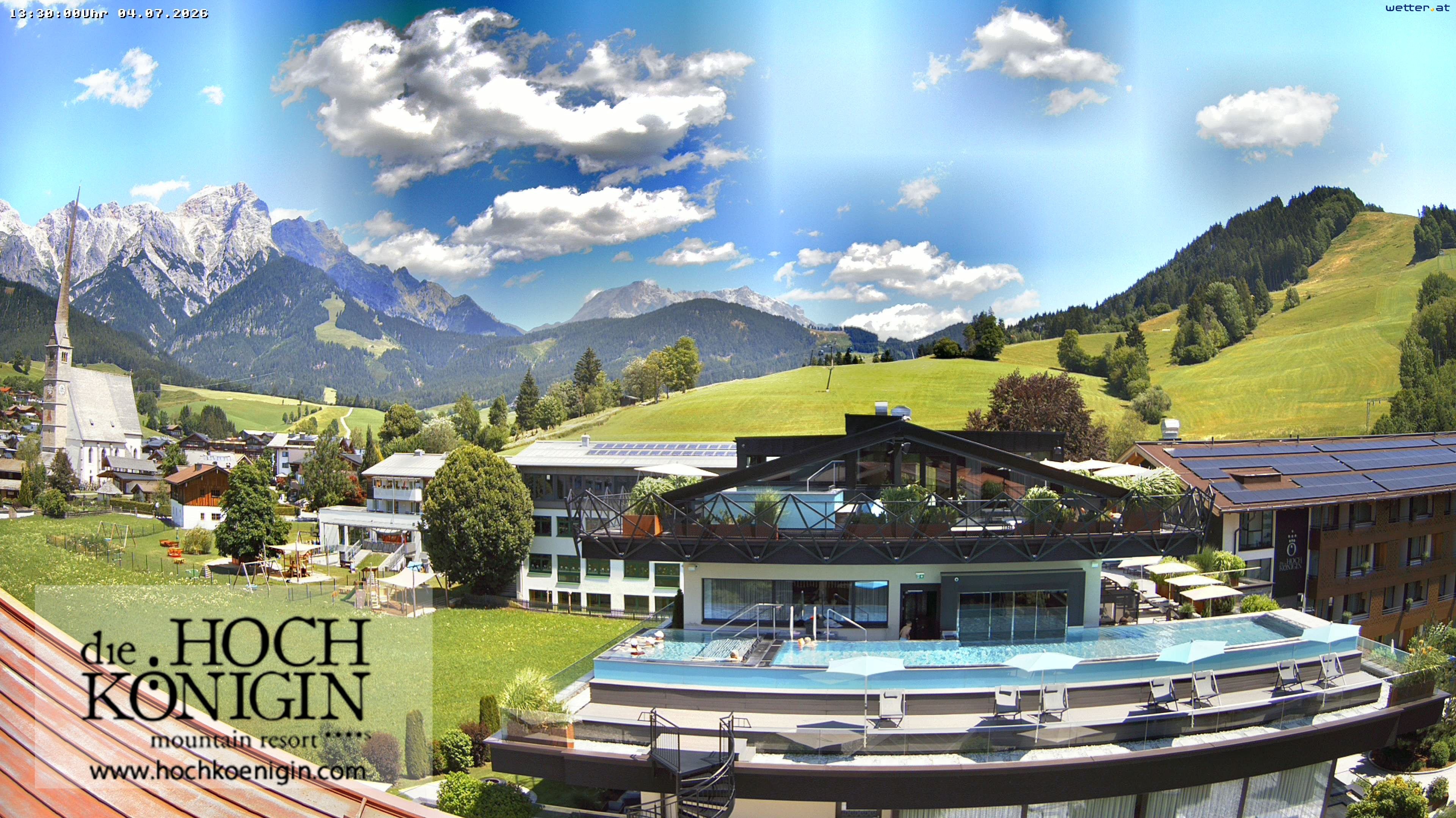 Archiv Foto Webcam Maria Alm: Ausblick Hotel Hochkönigin