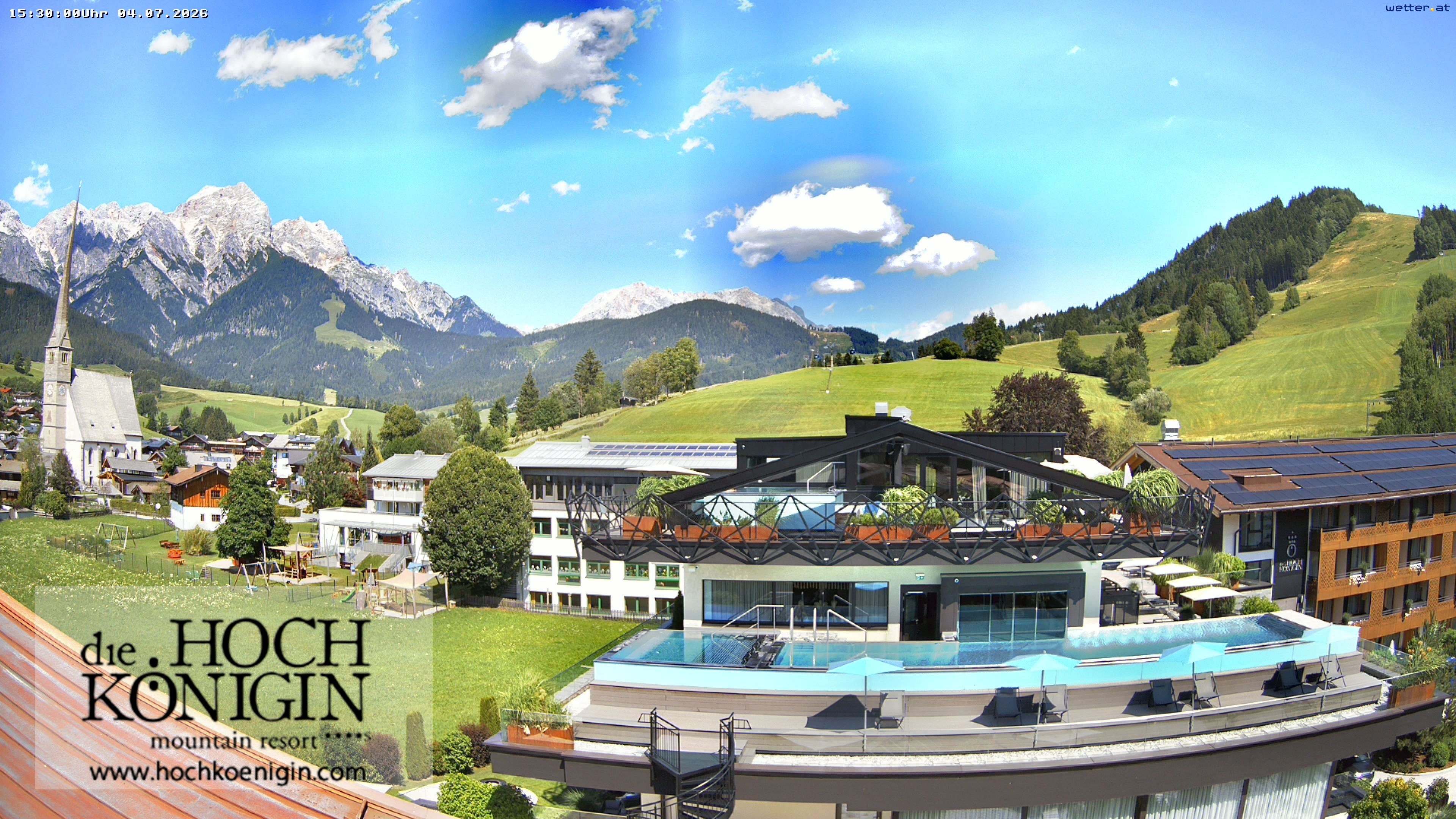 Archiv Foto Webcam Maria Alm: Ausblick Hotel Hochkönigin