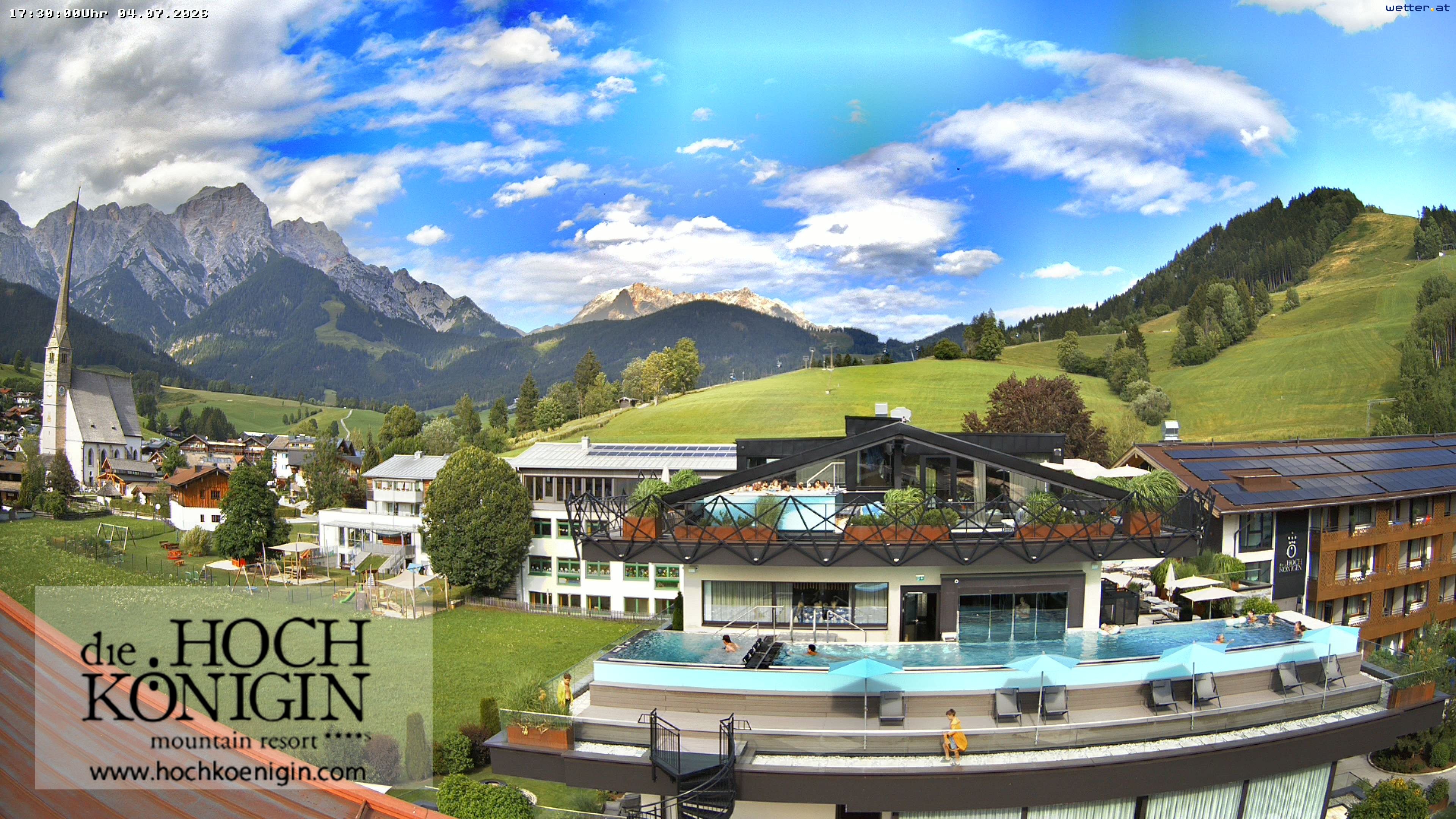 Archiv Foto Webcam Maria Alm: Ausblick Hotel Hochkönigin