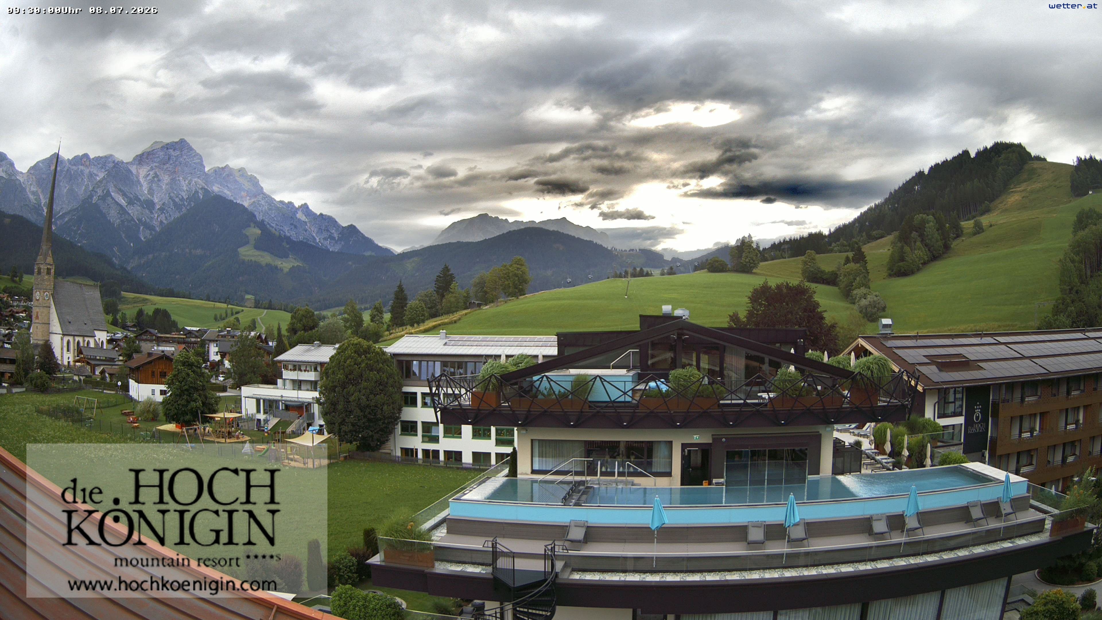 Archiv Foto Webcam Maria Alm: Ausblick Hotel Hochkönigin