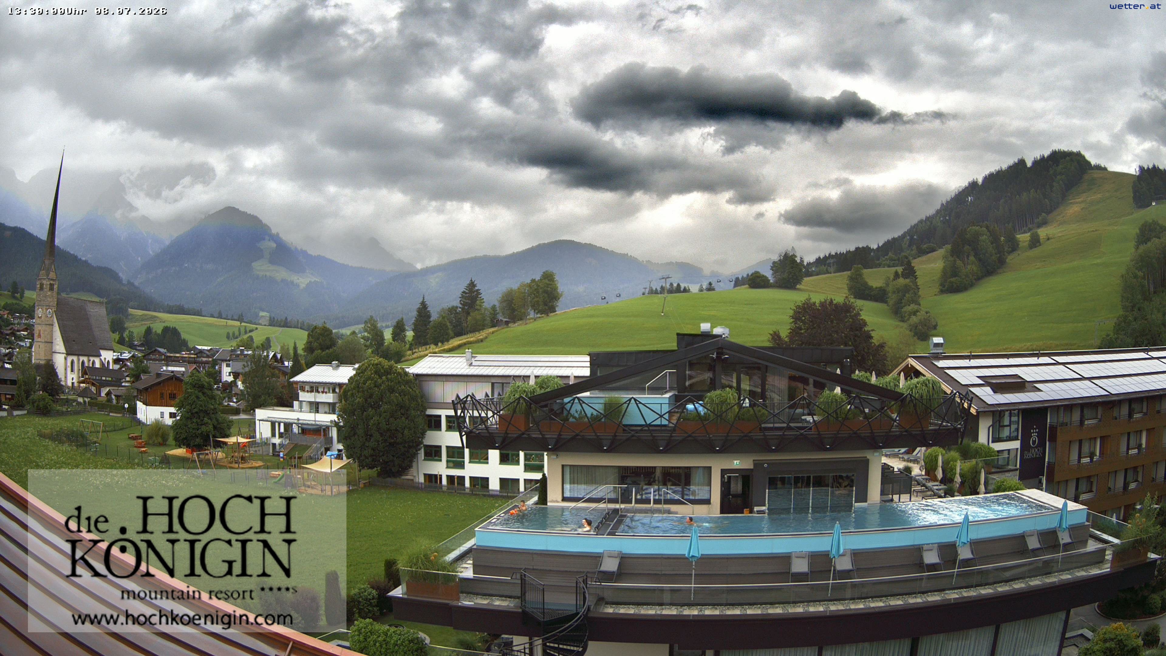 Archiv Foto Webcam Maria Alm: Ausblick Hotel Hochkönigin