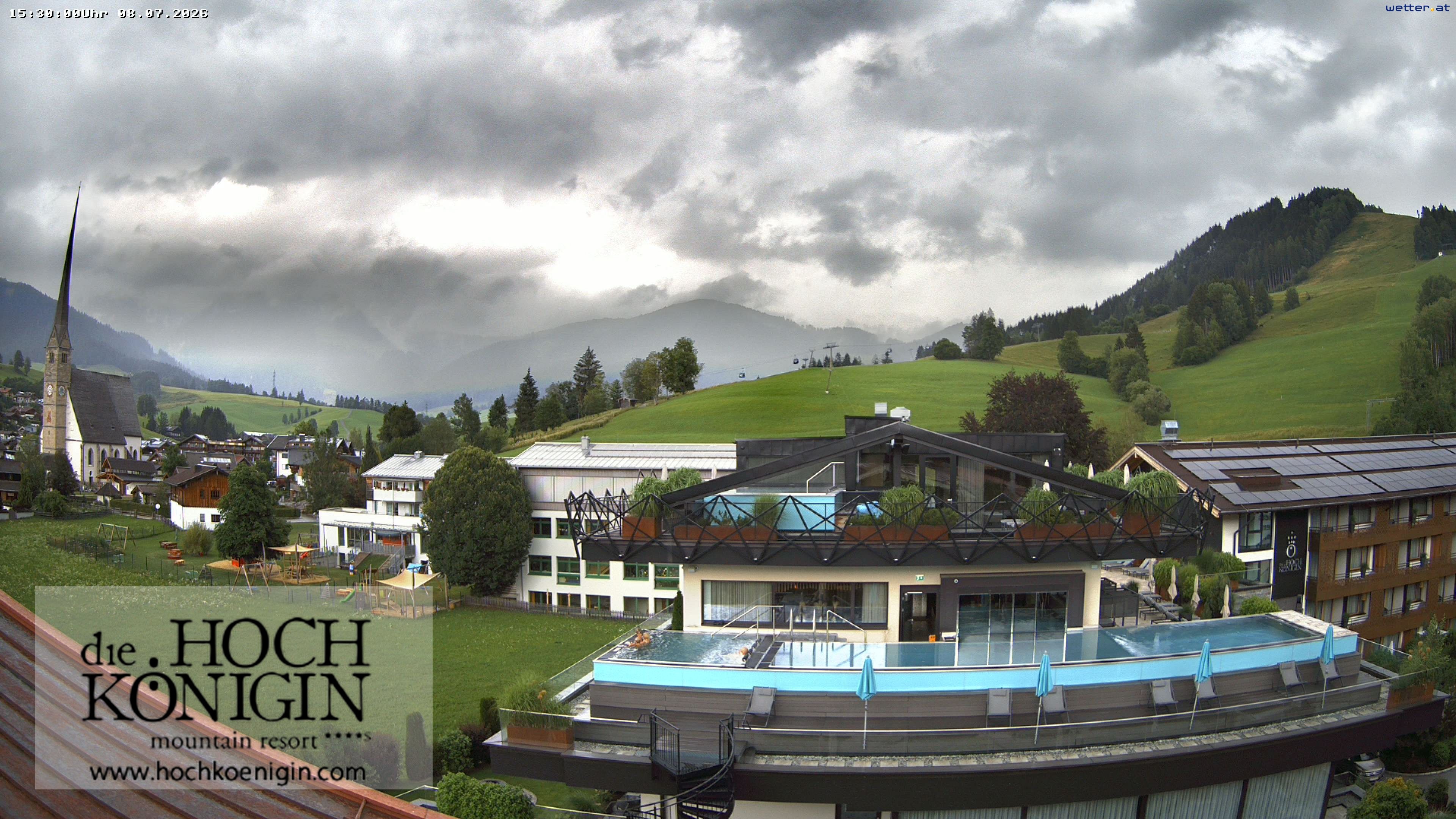 Archiv Foto Webcam Maria Alm: Ausblick Hotel Hochkönigin