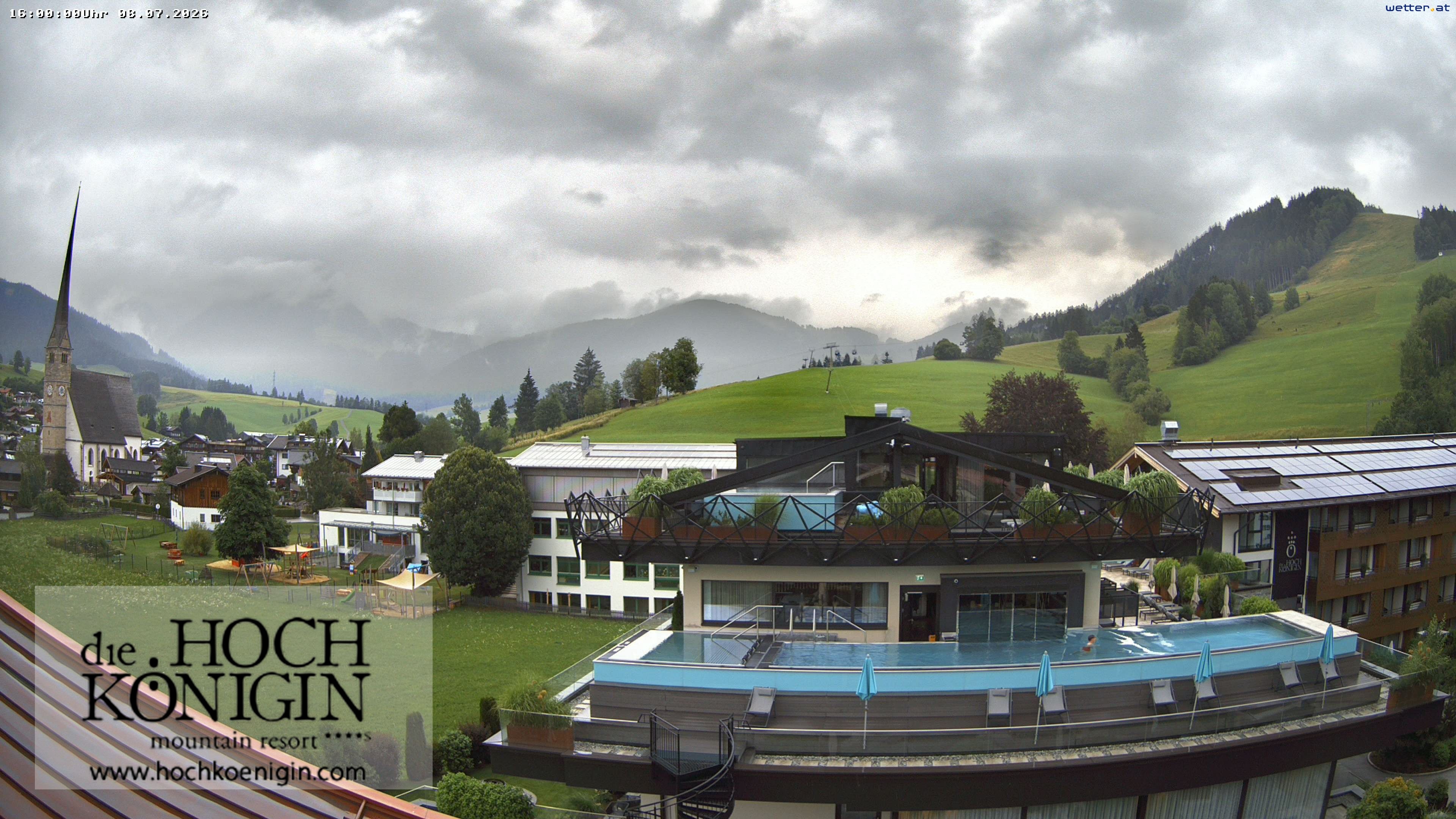 Archiv Foto Webcam Maria Alm: Ausblick Hotel Hochkönigin