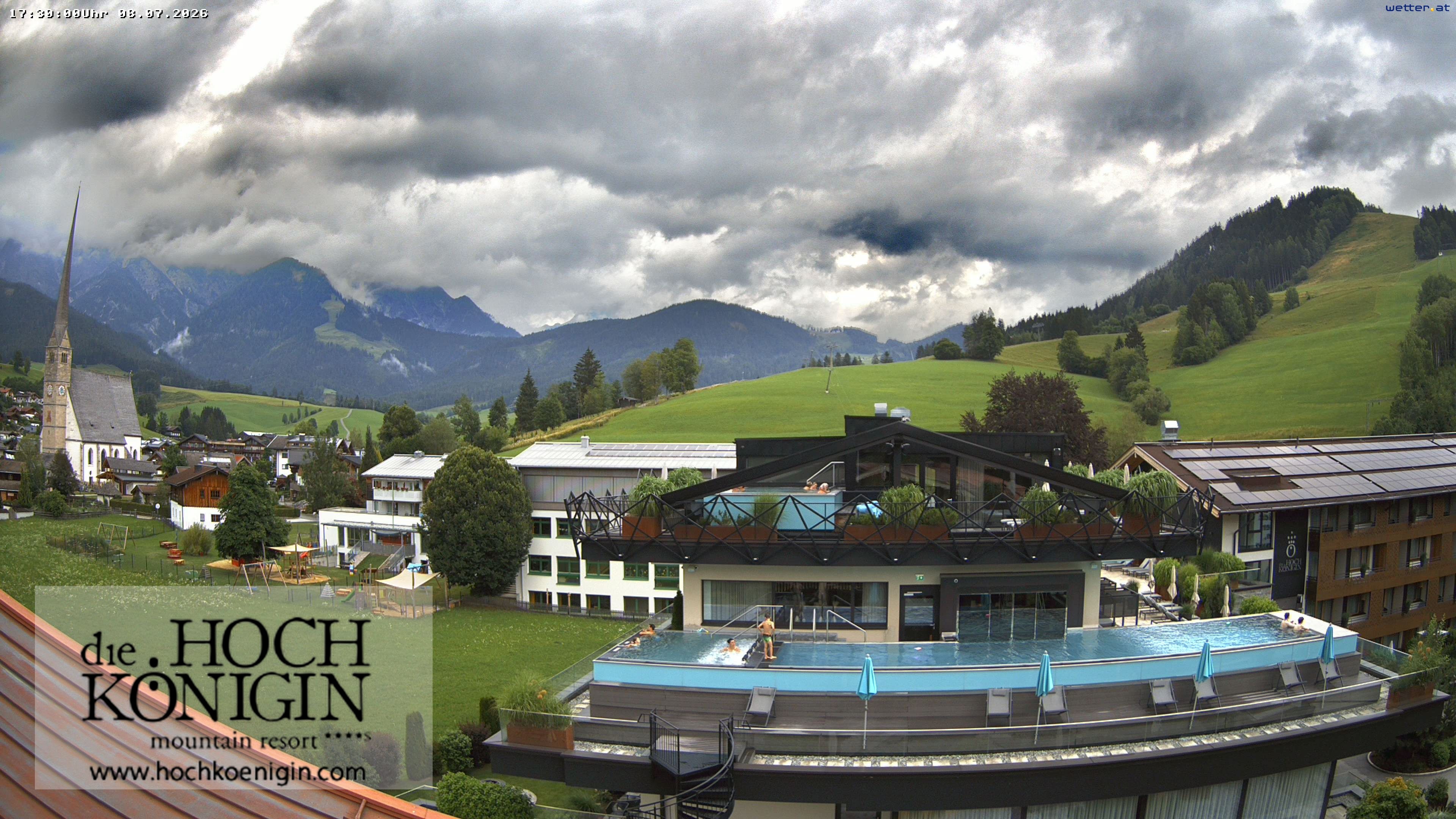 Archiv Foto Webcam Maria Alm: Ausblick Hotel Hochkönigin
