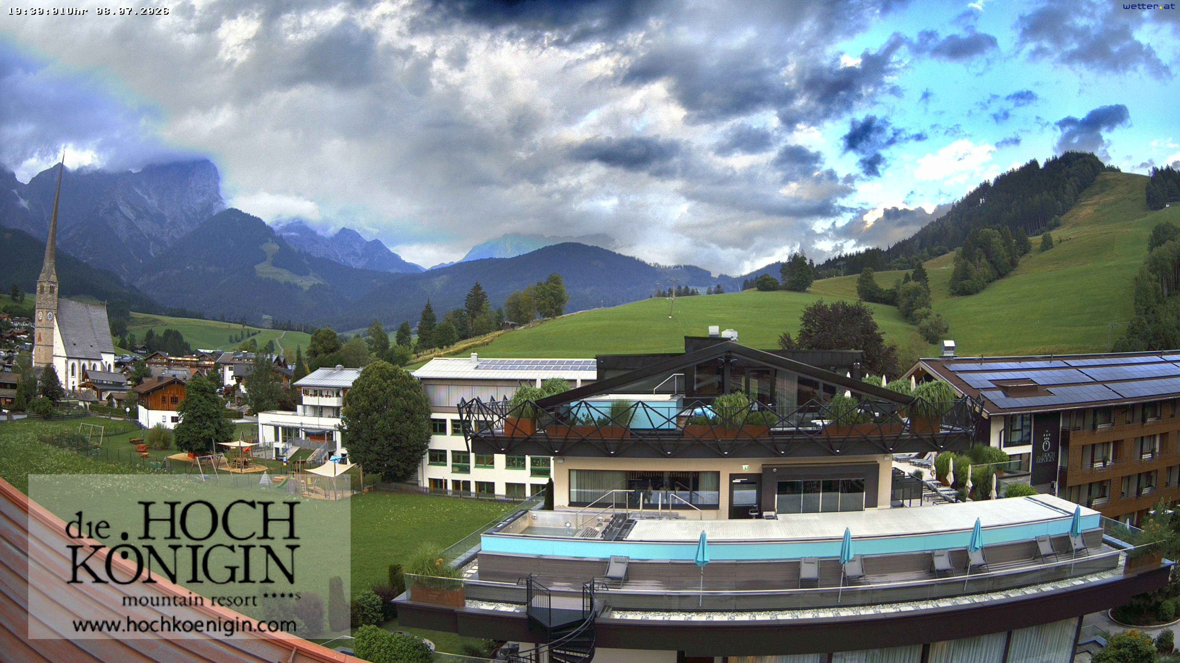 Archiv Foto Webcam Maria Alm: Ausblick Hotel Hochkönigin