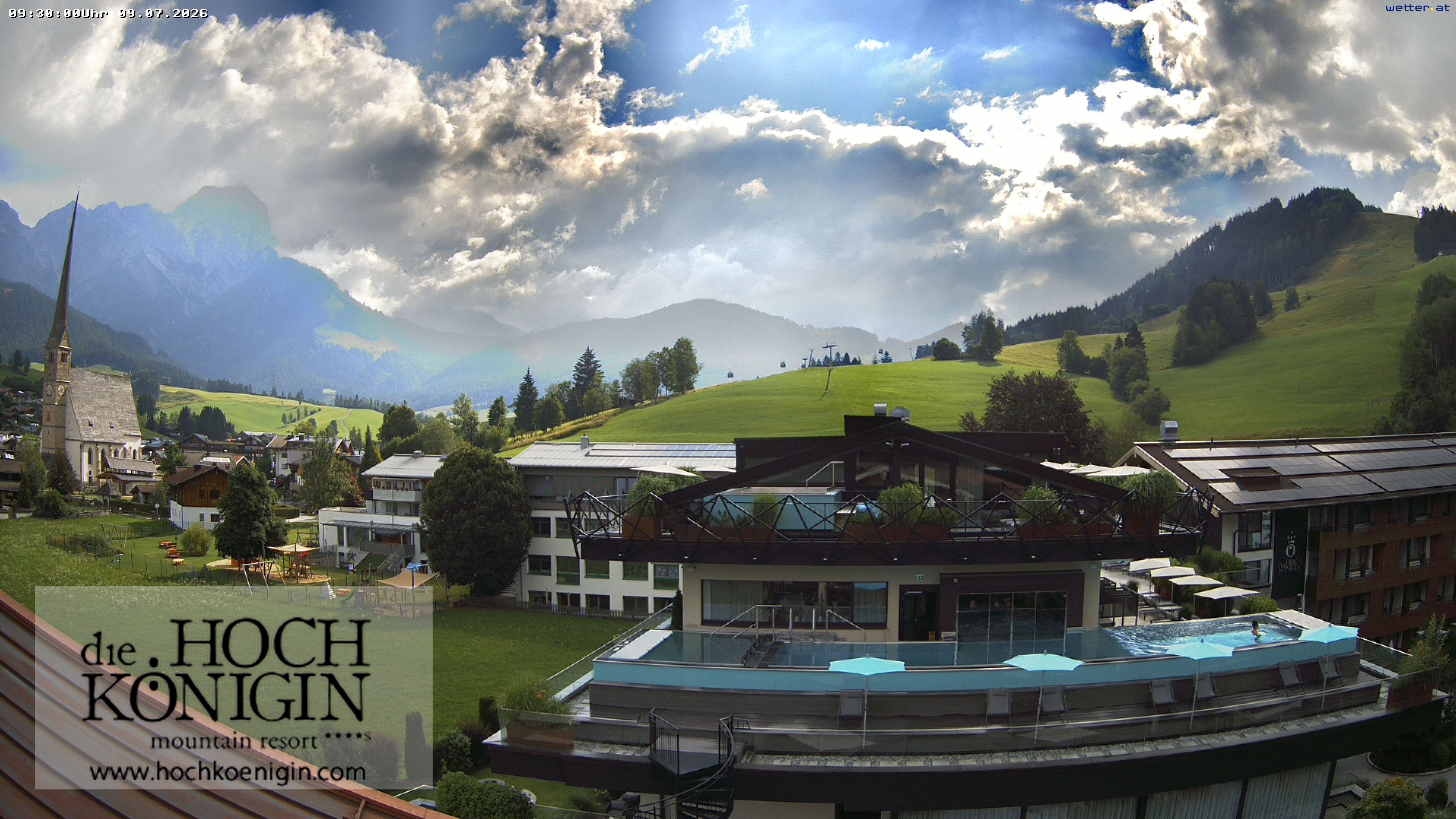 Archiv Foto Webcam Maria Alm: Ausblick Hotel Hochkönigin