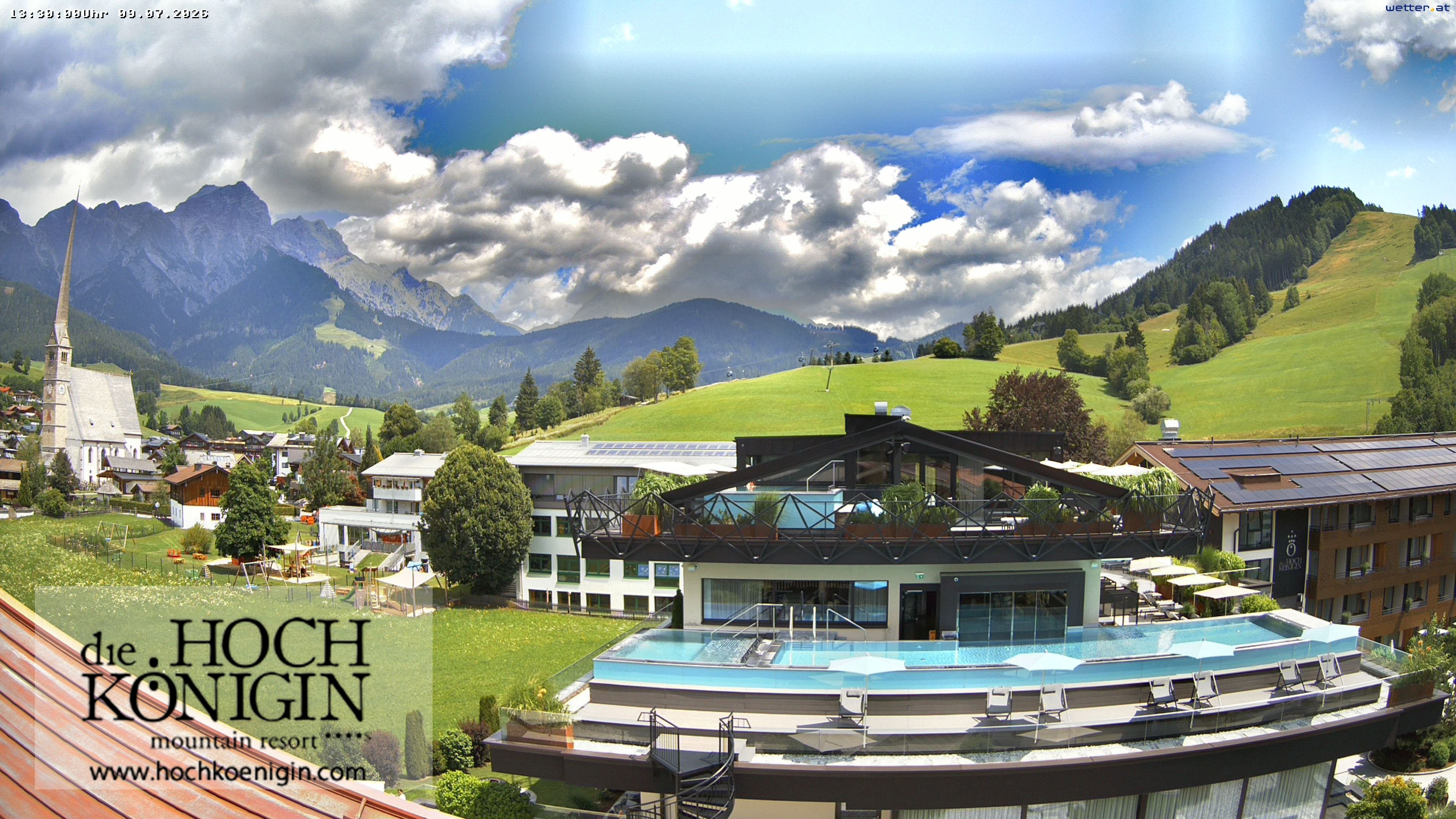 Archiv Foto Webcam Maria Alm: Ausblick Hotel Hochkönigin