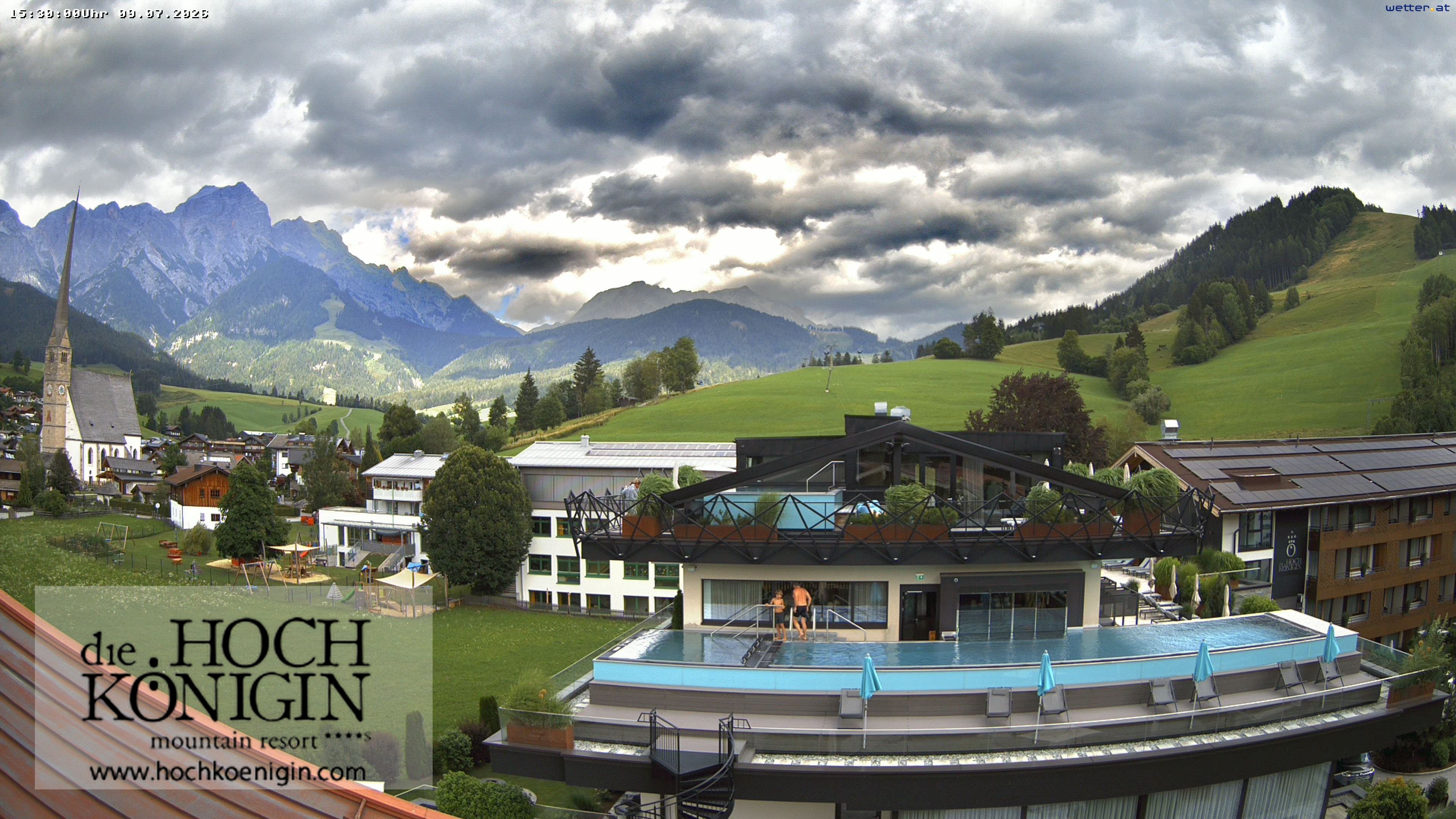 Archiv Foto Webcam Maria Alm: Ausblick Hotel Hochkönigin